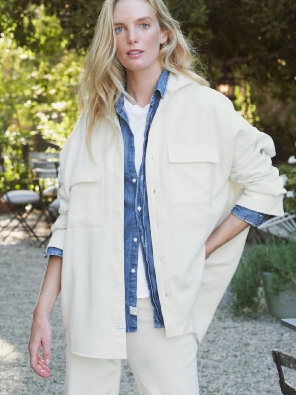 ⭐️Frank and Eileen McGlogins Flannel Top Cream XS/S⭐️